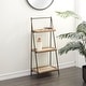 preview thumbnail 2 of 5, Brown Wood 3 Shelves Shelving Unit - 21 x 12 x 47