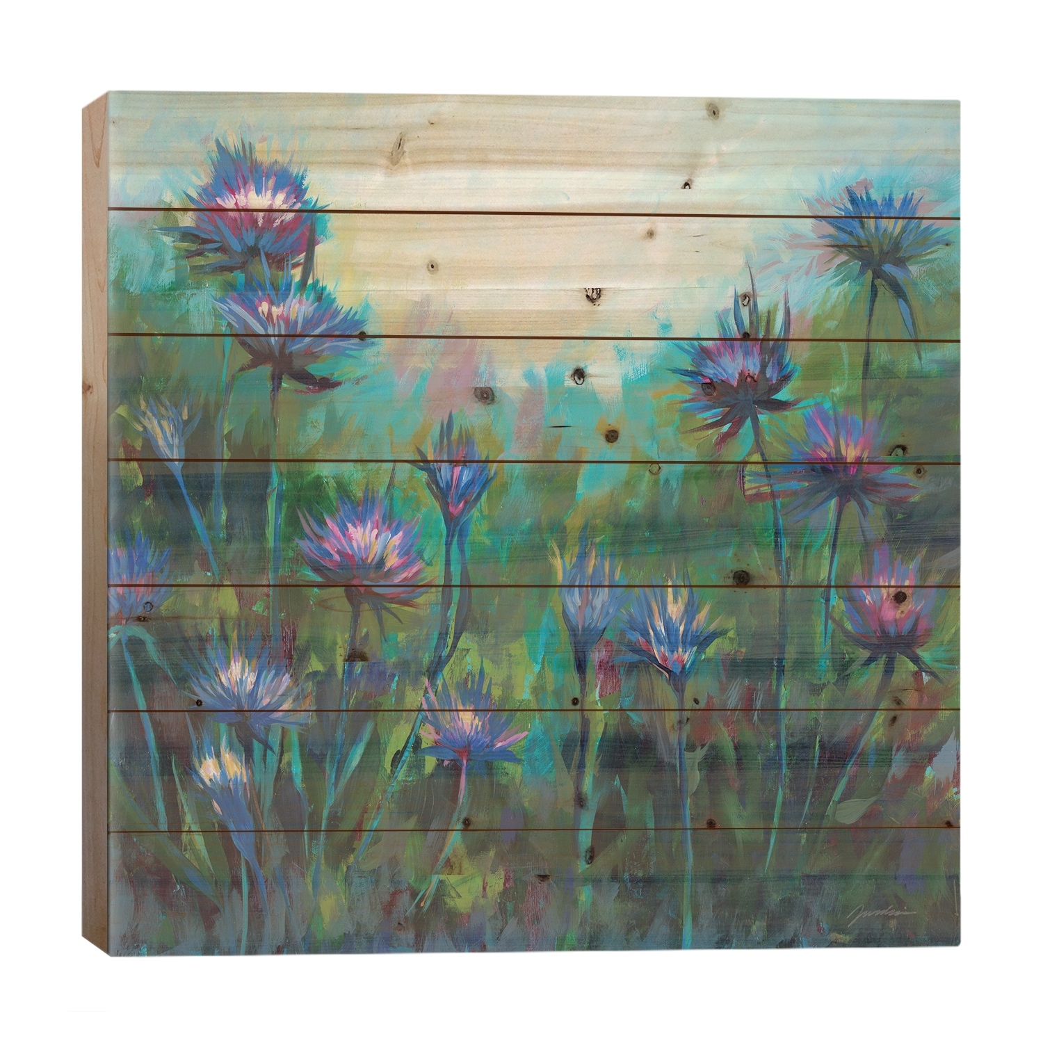 Fertile Imagination Print On Wood by Liz Jardine - Multi-Color