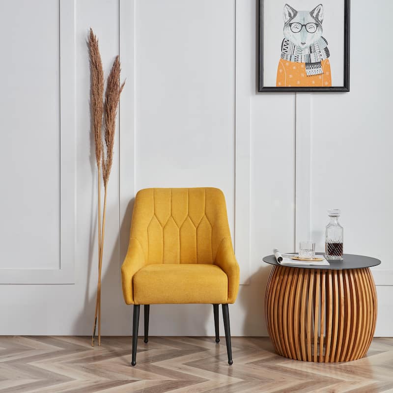 Corvus Abigail Upholstered Accent Chair with Metal Legs