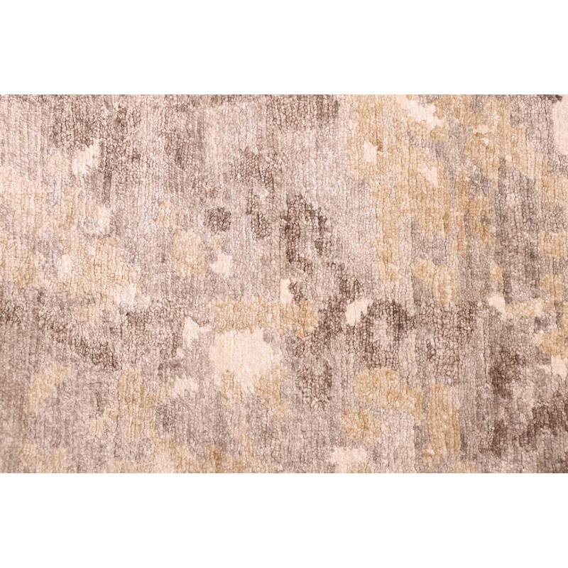 ECARPETGALLERY Hand-knotted Legacy Grey Silk Rug - 6'8 x 9'7