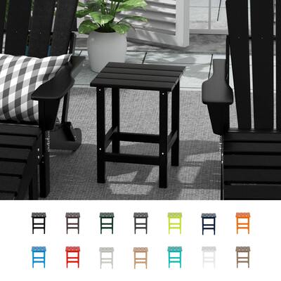POLYTRENDS Laguna HDPE Eco-Friendly Outdoor Square Patio Side Table