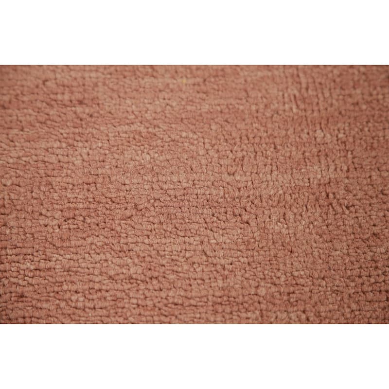 Hand Knotted Oriental 100% Wool Carpet Modern Solid Oranges & Rust Gabbeh Runner Rug - 10' 3'' X 3' 0''