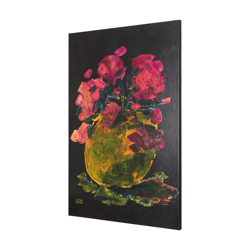 Midnight Flower II (30 x 45) Canvas Art Print