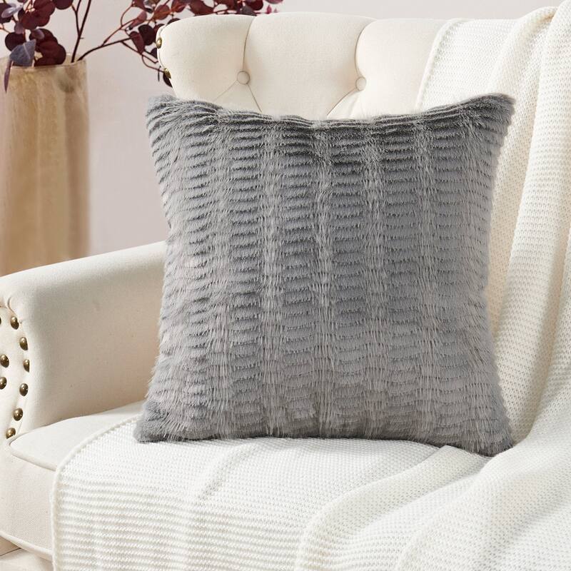 1 Pc Shaggy Wavy FauxFur Pillow Shell Soft Cushion Covers for Sofa