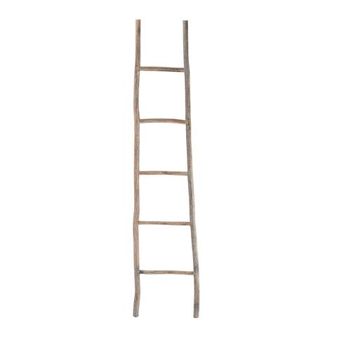 Wood White Washed Ladder - Large
