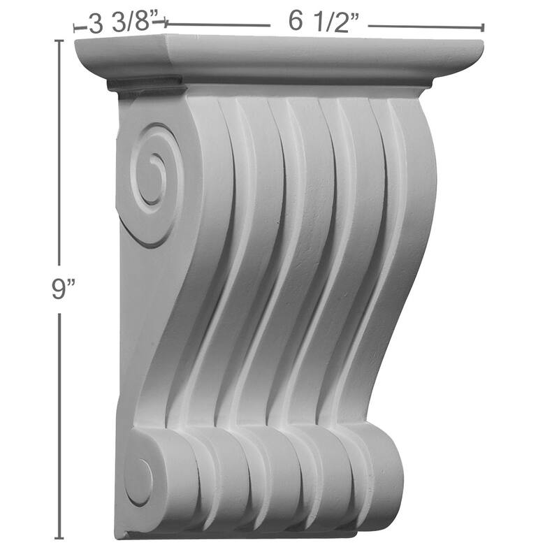 Leandros Corbel - 6 1/2"W x 3 3/8"D x 9"H