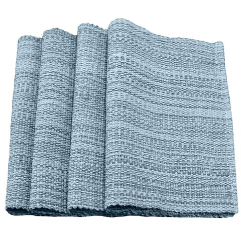 Fabstyles Casual Classic Set of 4 Thick Cotton Heavyweight Placemats - 13"x19"