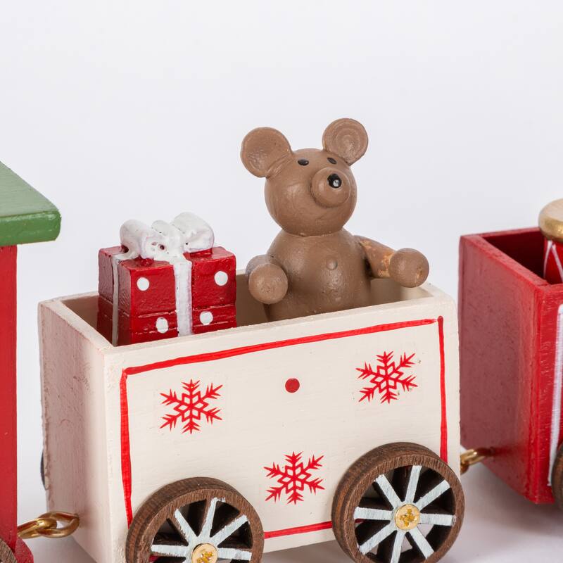 Christmas Wood Trains Set of 2