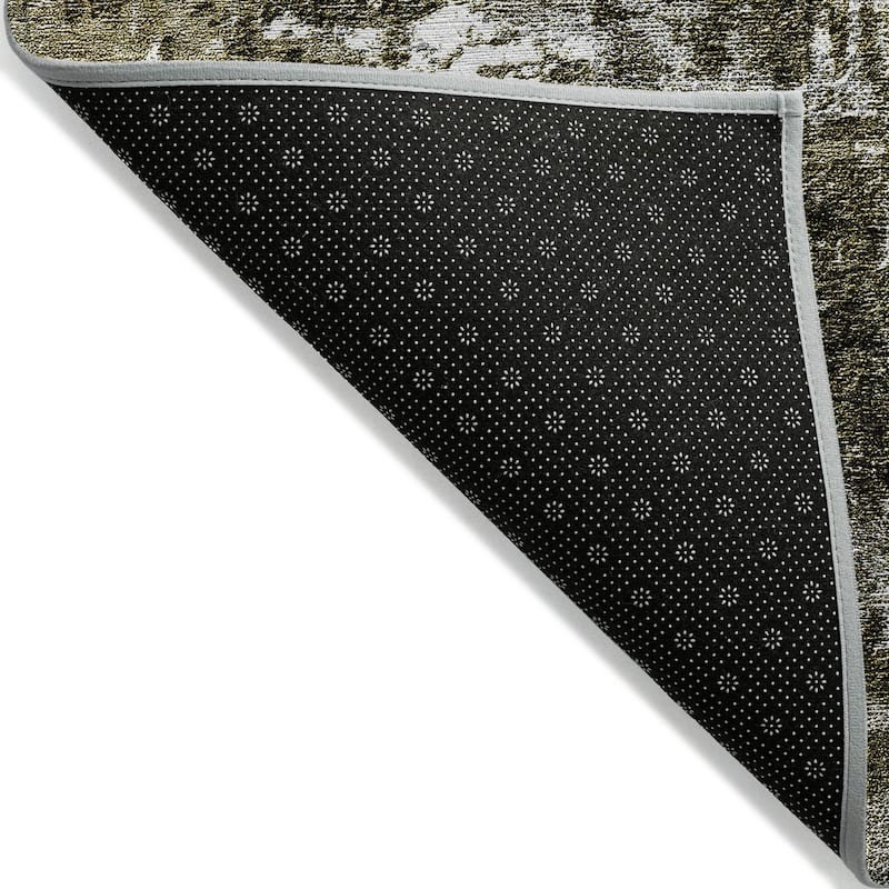 Machine Washable Indoor/ Outdoor Chantille Abstract Contemporry Rug