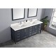 preview thumbnail 115 of 127, Willow Collection 84 in W x 22 in D x 36 in H Aberdeen Double Bowl Sink Bathroom Vanity with Countertop