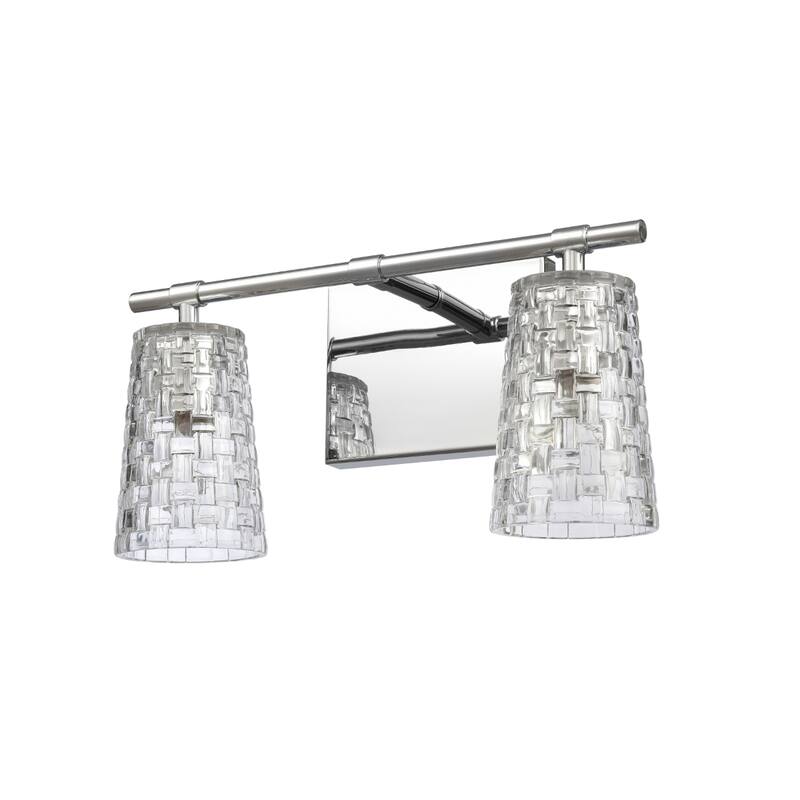 Lightweave 15-inch Wide 2-Light Vanity Light in Polished Nickel
