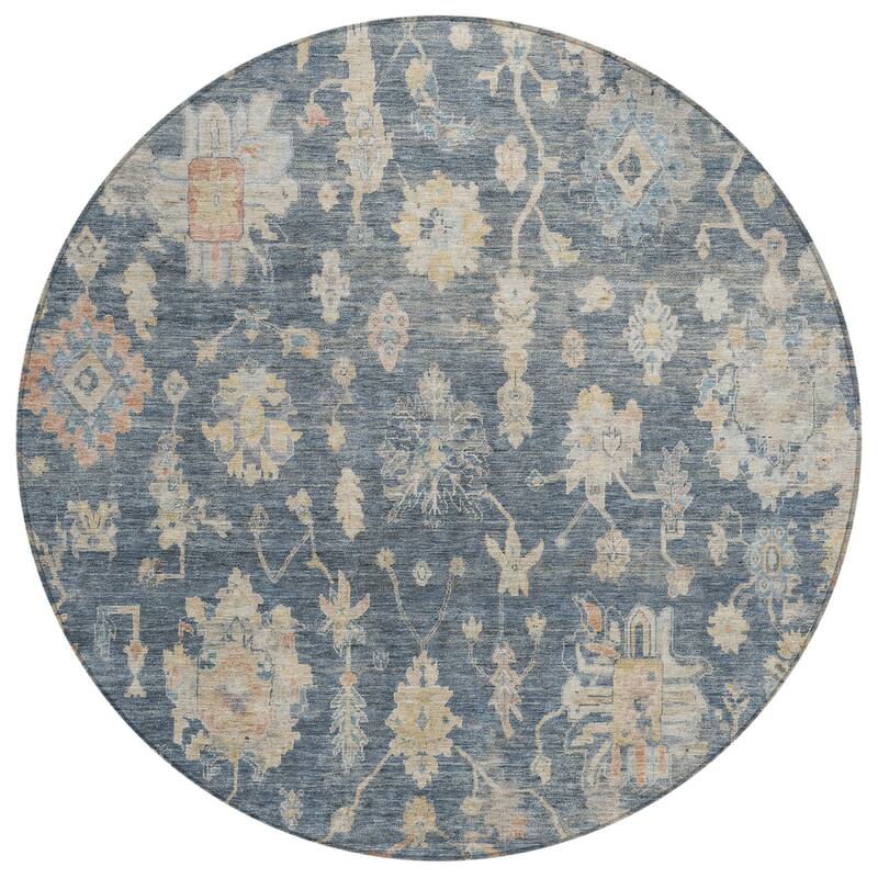 Machine Washable Indoor/ Outdoor Casual Traditional Chantille Rug