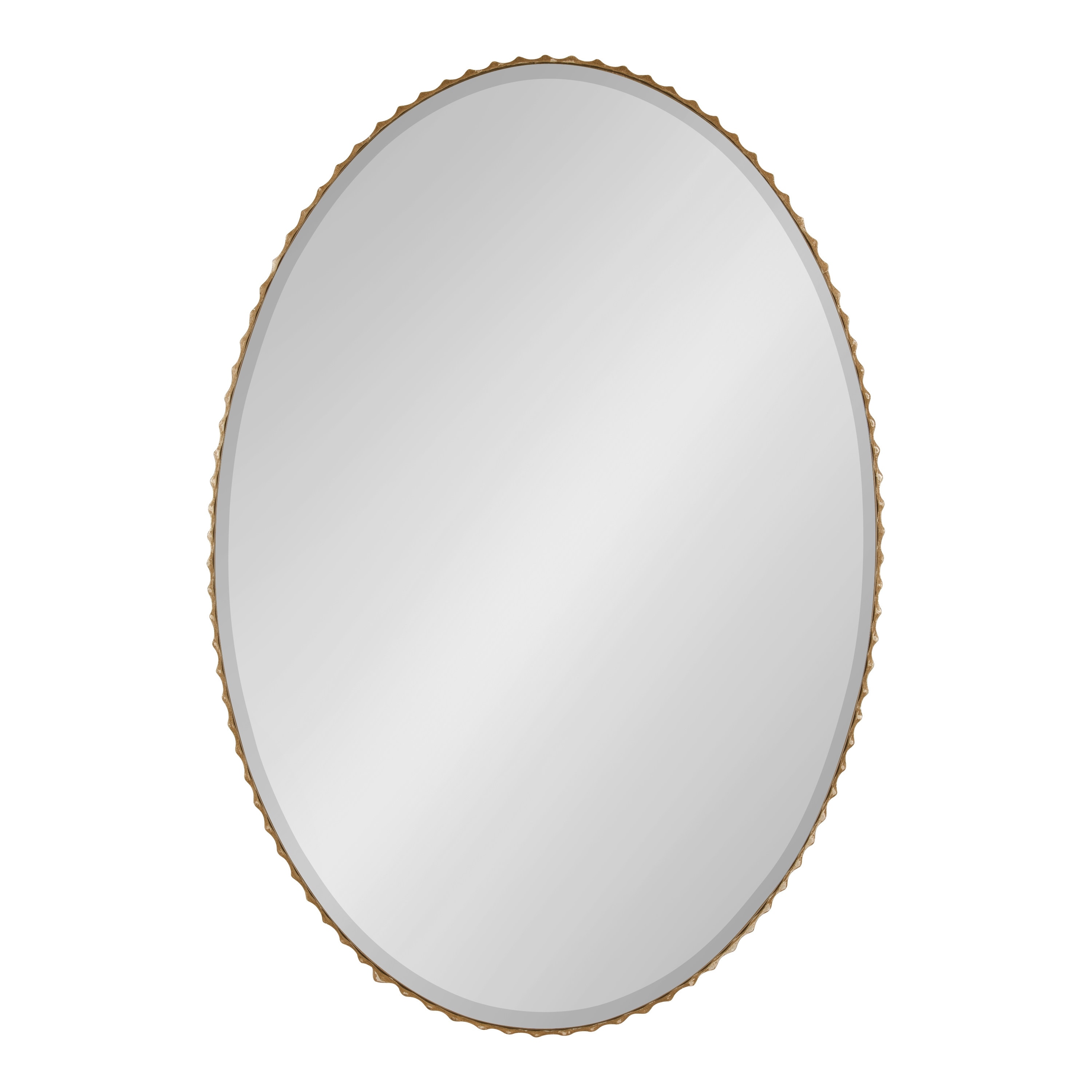 Kate and Laurel Elmora Fluted Oval Wall Mirror