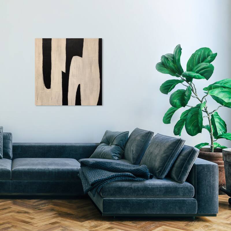 Wynwood Studio Canvas Abstract Natural Expresso Brown and Tan Modern & Contemporary Wall Art Canvas Print - 30 x 30