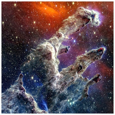 Empire Art Direct "Eagle Nebula" Printed Tempered Art Glass Wall Art - Multi-Color