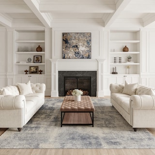 Rustic Textures Distressed Vintage Abstract Area Rug