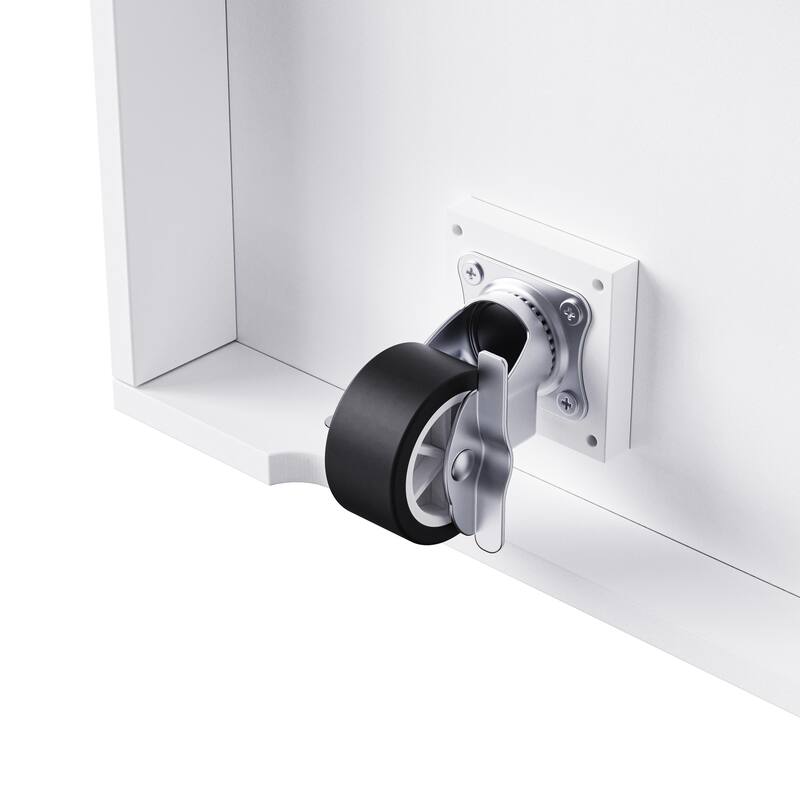 53" Large Kitchen Island with 2 Bar Stools, Power Outlet & Storage Cart