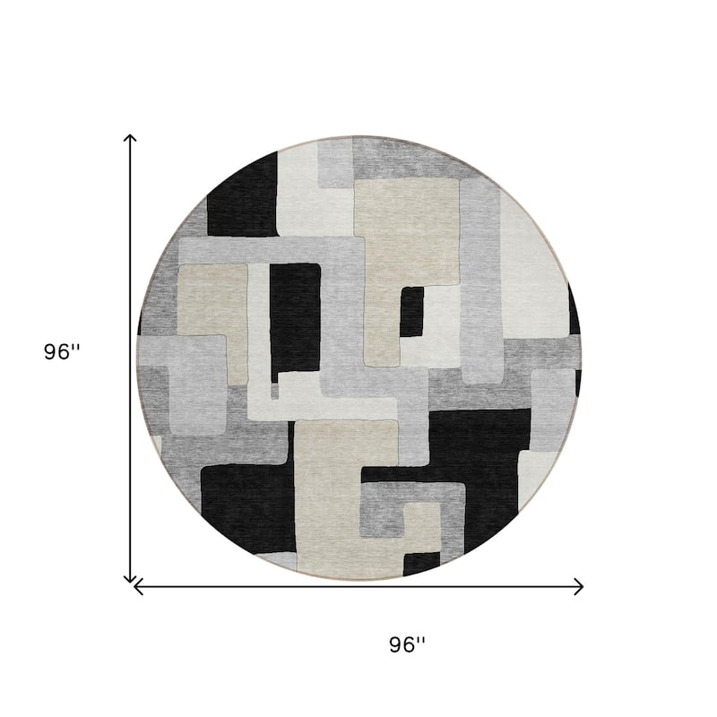 HomeRoots Geometric Transitional Rectangle Outdoor Rug