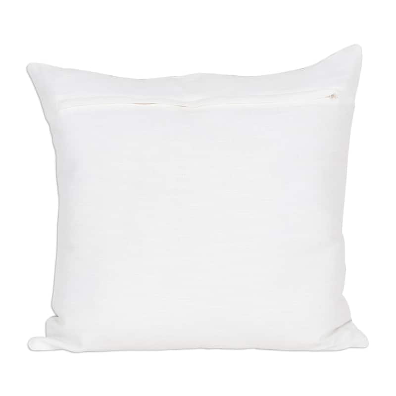 Novica Handmade Palace Romance Embroidered Cotton Cushion Covers (Pair)