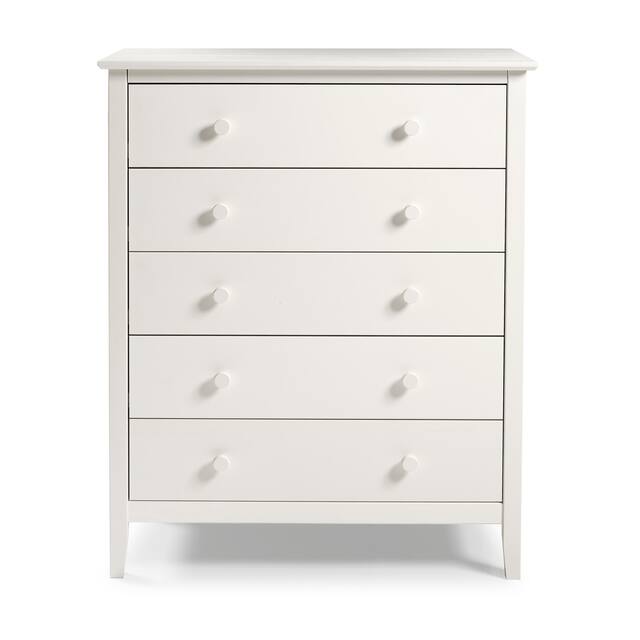 Taylor & Olive Snowberry 5-drawer Pine Wood Tall Storage Dresser