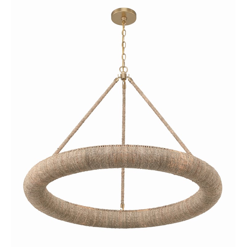 Oakley 1 Light Soft Gold Chandelier - 32"W x 3.5"H x 32"D