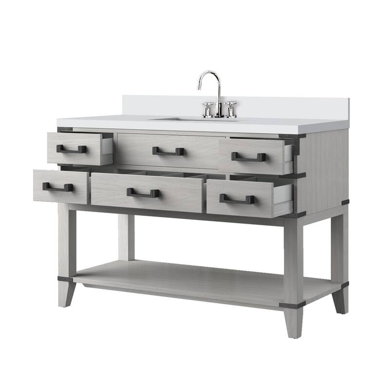 Norwalk Bath Vanity Quartz Top, Sink and Faucet