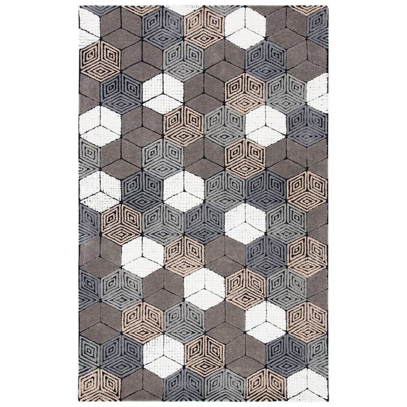SAFAVIEH Handmade Fifth Avenue Gospodinka Mid-Century Modern Wool Rug
