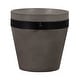 preview thumbnail 1 of 3, 16 Inch Medium Size Outdoor Planter, Narrow Tapered Bottom, Concrete, Gray