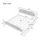 preview thumbnail 10 of 18, King Size Platform Bed Frame with Rattan Headboard