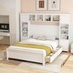preview thumbnail 26 of 105, Modern Platform Bed with Integrated Cabinet, Trundle Bed and Drawers