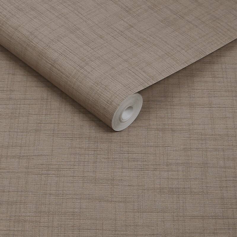 Weathered Linen Cocoa Wallpaper