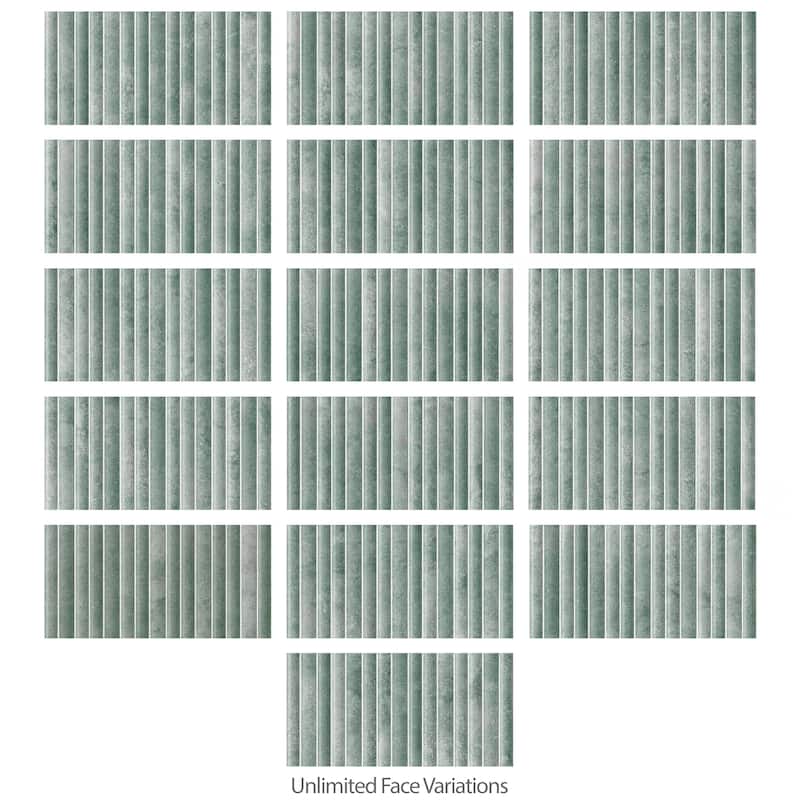 Merola Tile Rubik Aloe 5-7/8" x 11-3/4" Ceramic Wall Tile