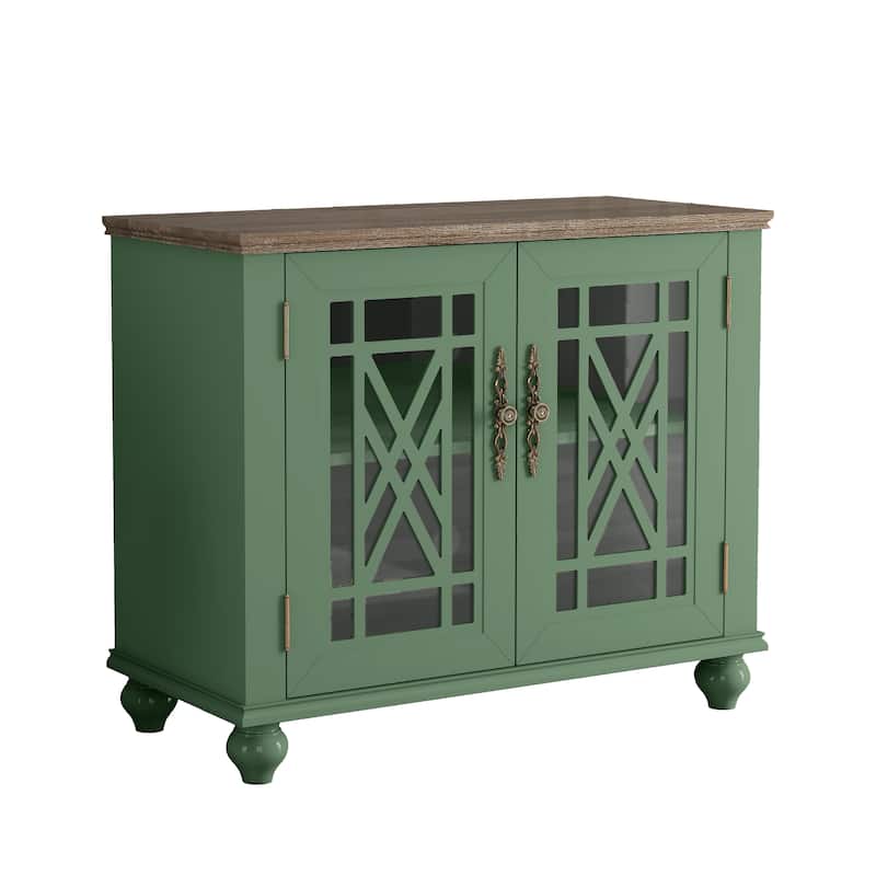 38" Vintage Style Kitchen Accent Buffet Sideboard Cabinet