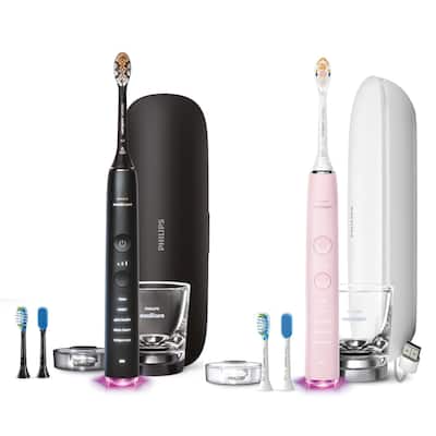 Philips Sonicare DiamondClean Smart 9500 Electric Toothbrush HX9923/11 (Black) and (Pink)