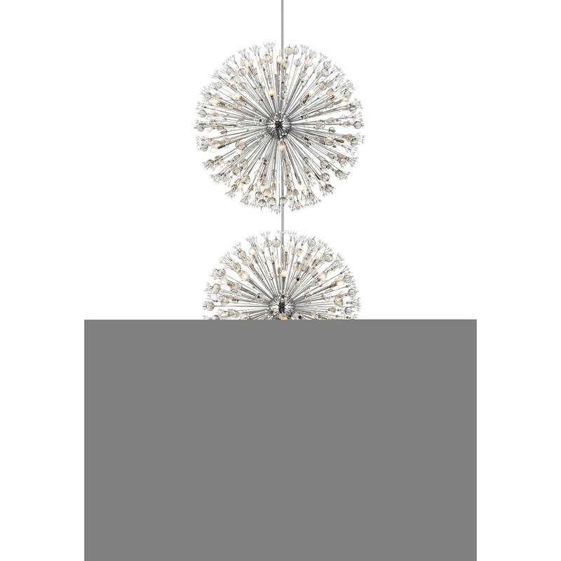 Elegant Lighting 2500G50L3 Vera 90 Light 50" Wide Crystal Sputnik