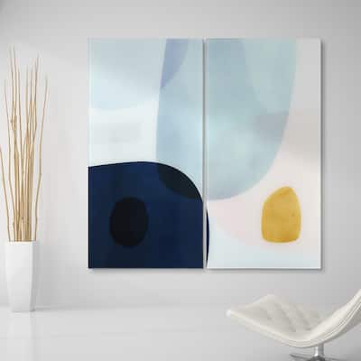 Gold Monde Frameless Free Floating Tempered Glass Graphic Wall Art Set