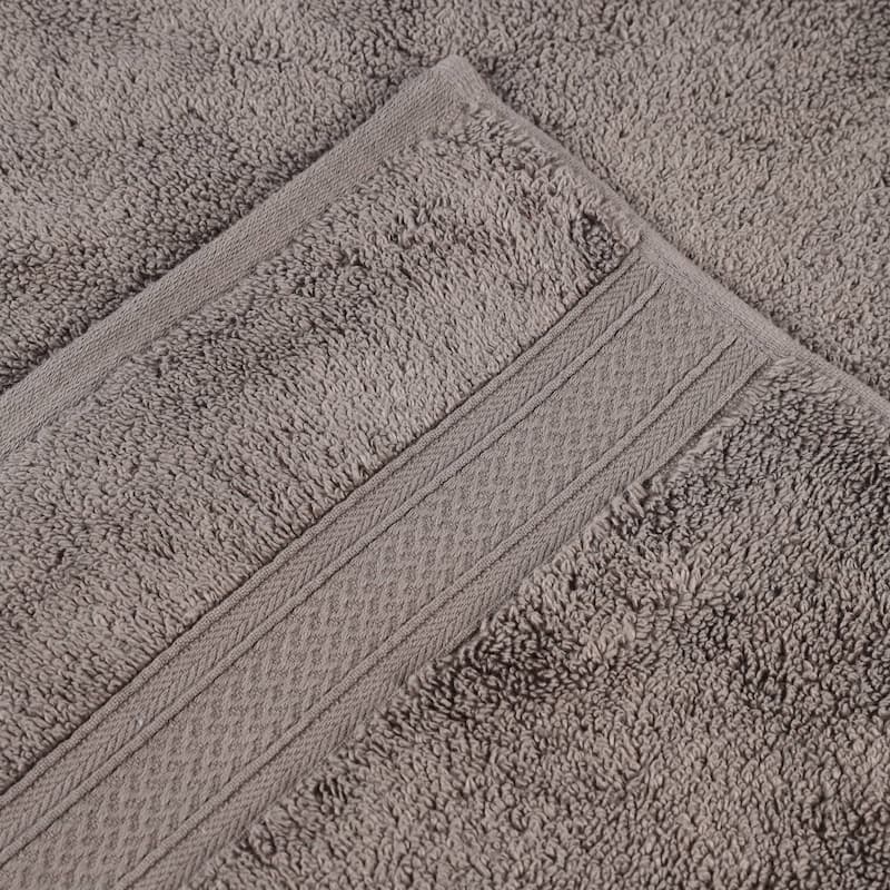 Superior Chevron Zero Twist Solid and Jacquard Cotton Bath Sheet Set of 2