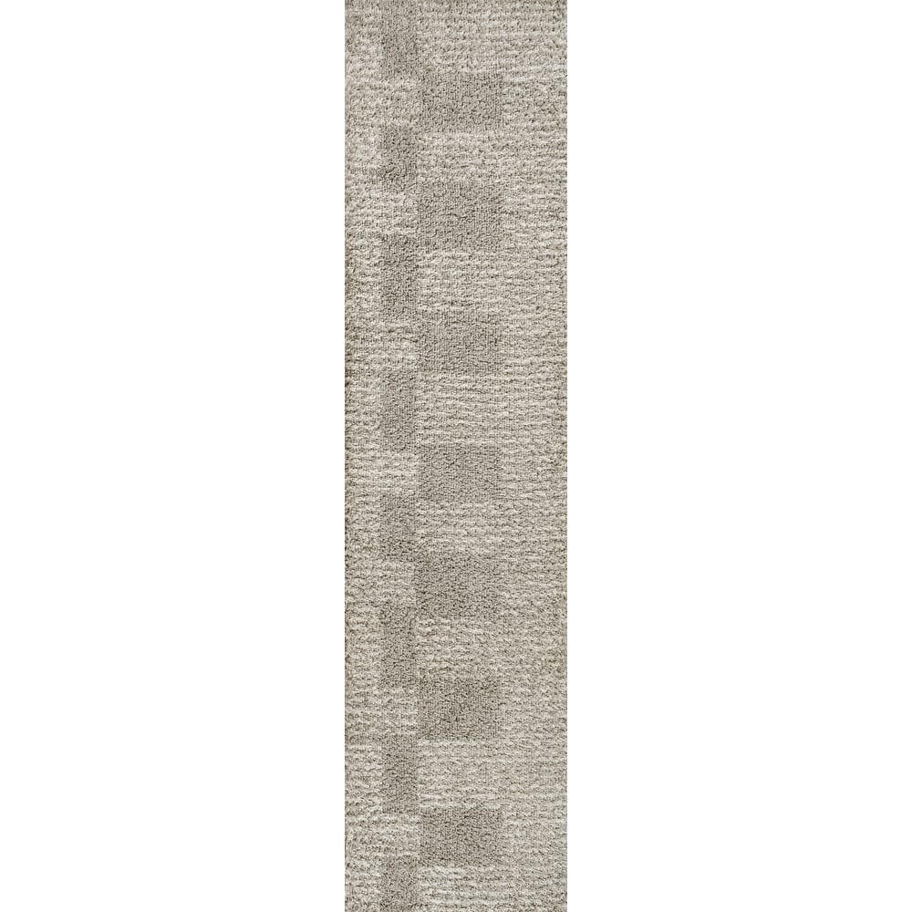 JONATHAN Y Elm Abstract Stripe Geometric Shag Area Rug
