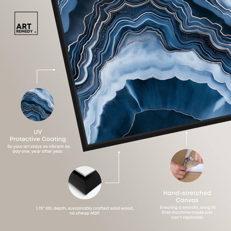 Azure Abyss Layers Canvas by Art Remedy