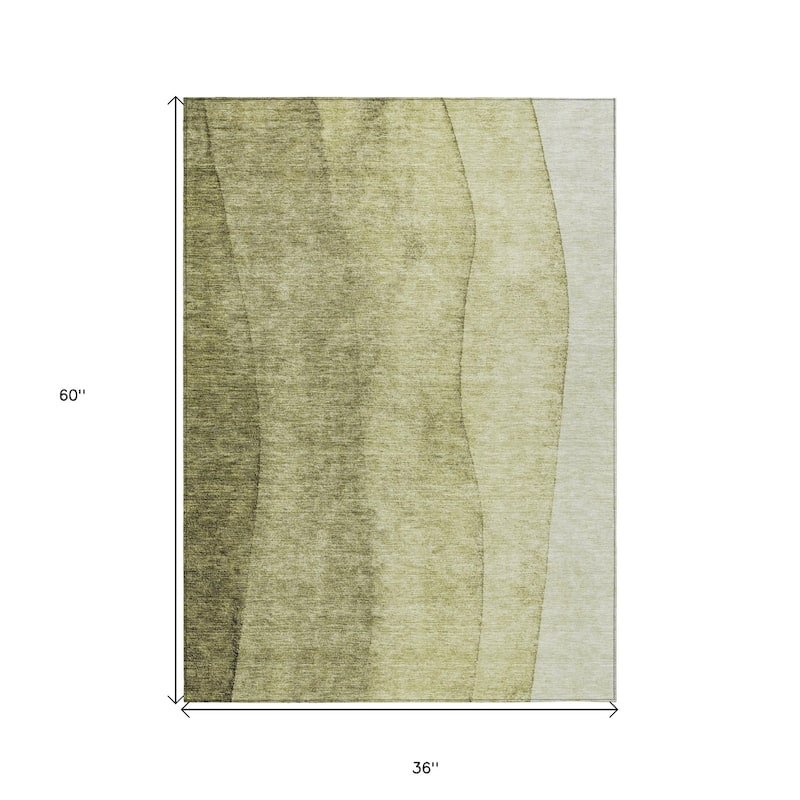 HomeRoots Ombre Transitional Rectangle Outdoor Rug