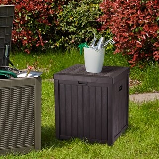 44" Large Wood Deck Box,Wooden Outdoor Patio Storage Bench,Outdoor Garden Storage Container,Patio Furniture Storage Bench,with Backrest