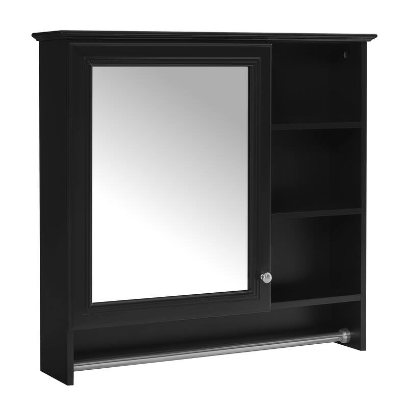 30 inch Wall-Mount 2-in-1 Mirror Cabinet with Adjustable Shelf, Soft-Closing Hinges, High-Quality MDF