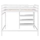 preview thumbnail 6 of 14, Full Size Loft Bed with Storage Staircase and Clothes Hanger - Space Efficient