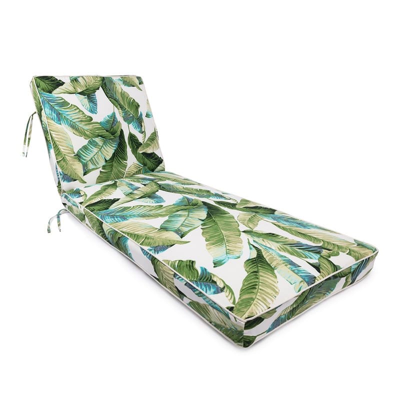 Sherry Kline Tropical Leaves Indoor/Outdoor Cushions & Pillows - Chaise Lounge
