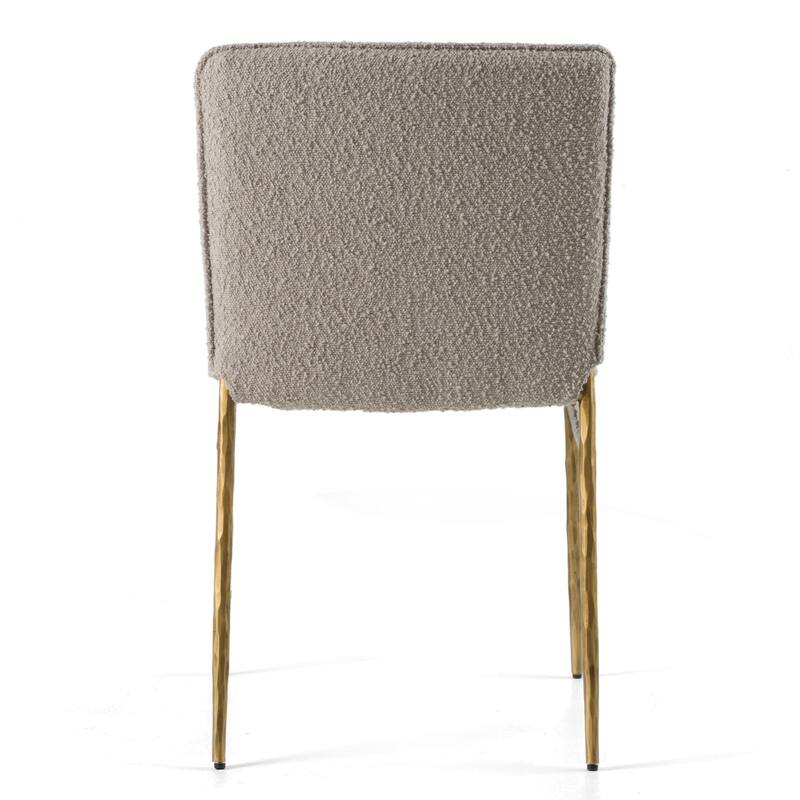 Modrest Atlanta Modern Beige Fabric & Brass Dining Chair