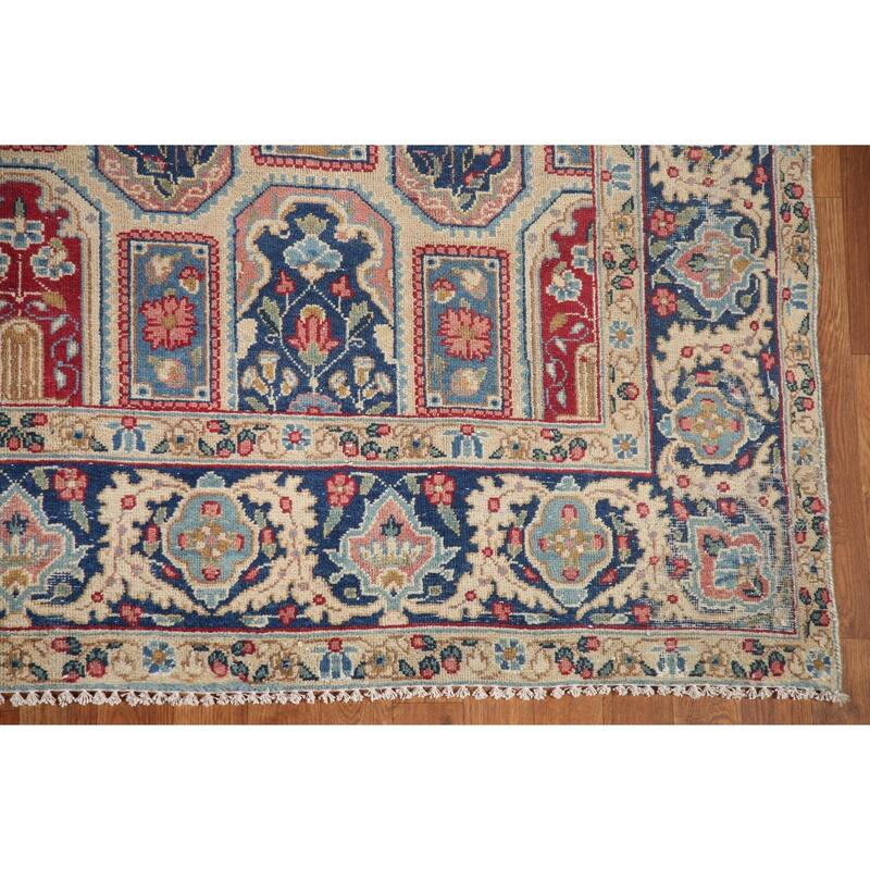 Kerman Persian Antique Area Rug Handmade Wool Carpet - 6'6" x 9'6"