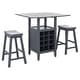 preview thumbnail 22 of 38, SAFAVIEH Emeric 3-Piece Set Drop Leaf Pub Table - 36" W x 36" L x 36" H