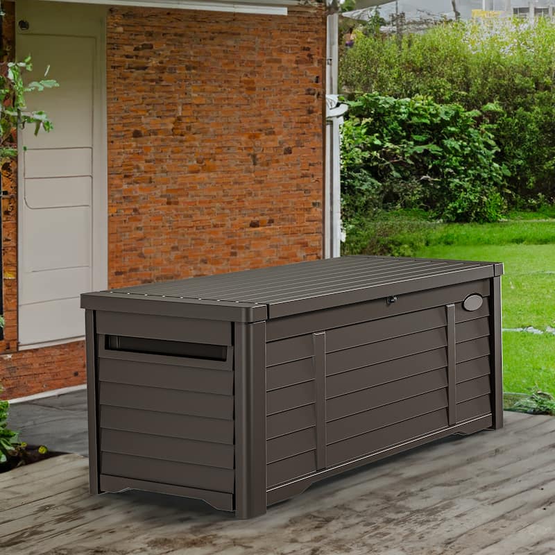 120 Gallons Water Resistant Lockable Deck Box