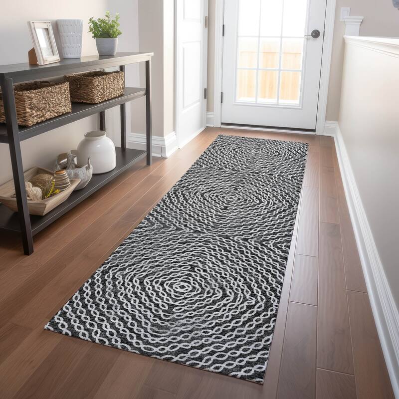 Premium Washable Super Soft Modern Mirage Mayfield Rug - Shadow - 2' 3" x 7' 6" - Runner
