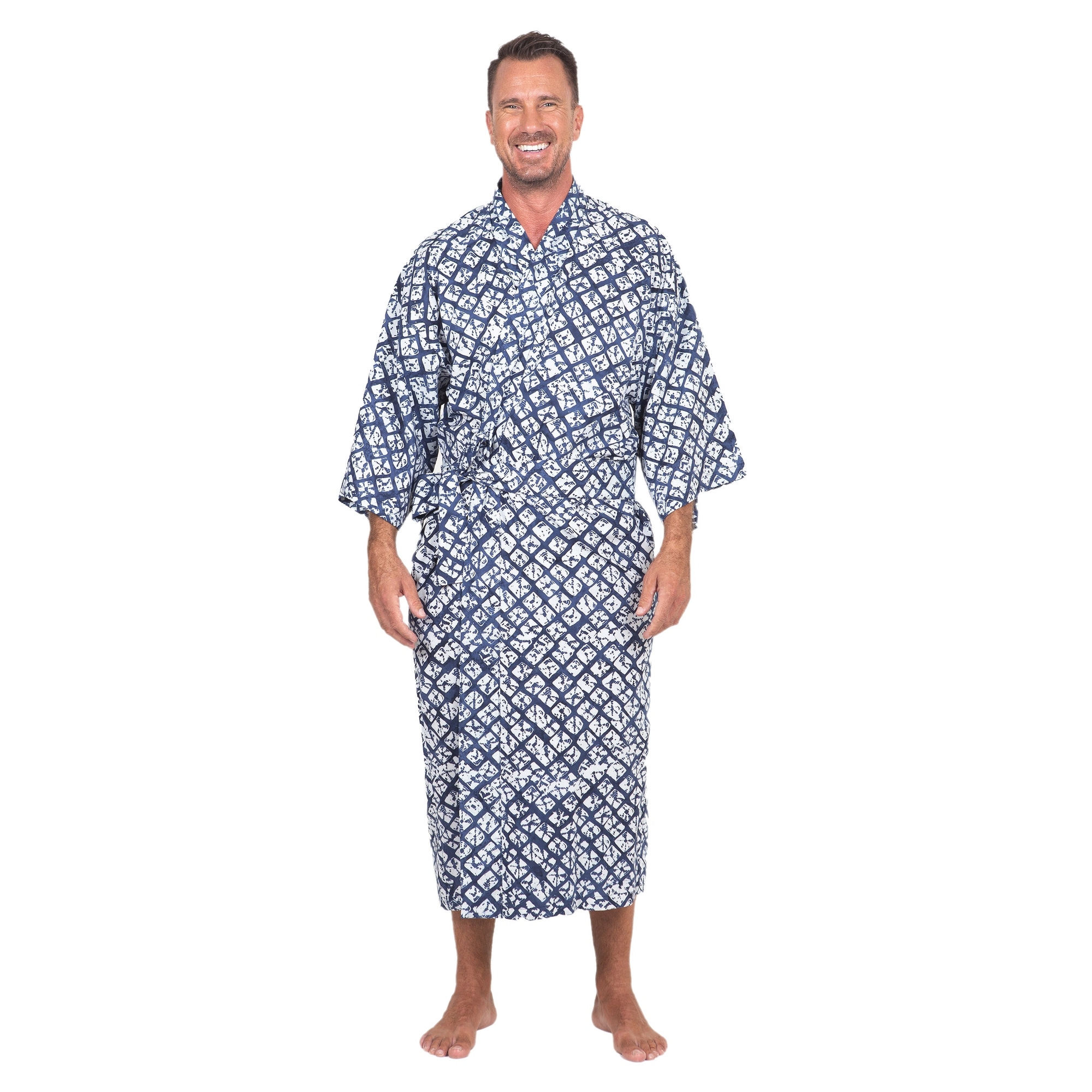 Novica Handmade Late Morning Batik Rayon Robe
